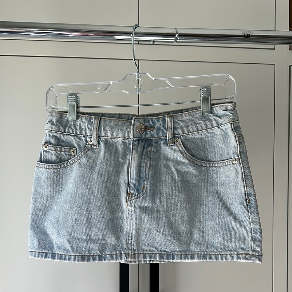 Edikted Blue Casual Mini Pencil Skirt